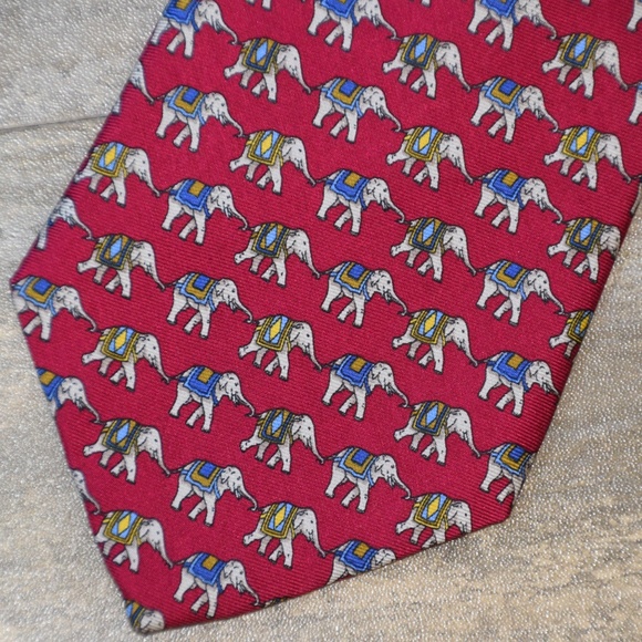 Brooks Brothers Makers Circus Elephant Silk Tie - Picture 1 of 4